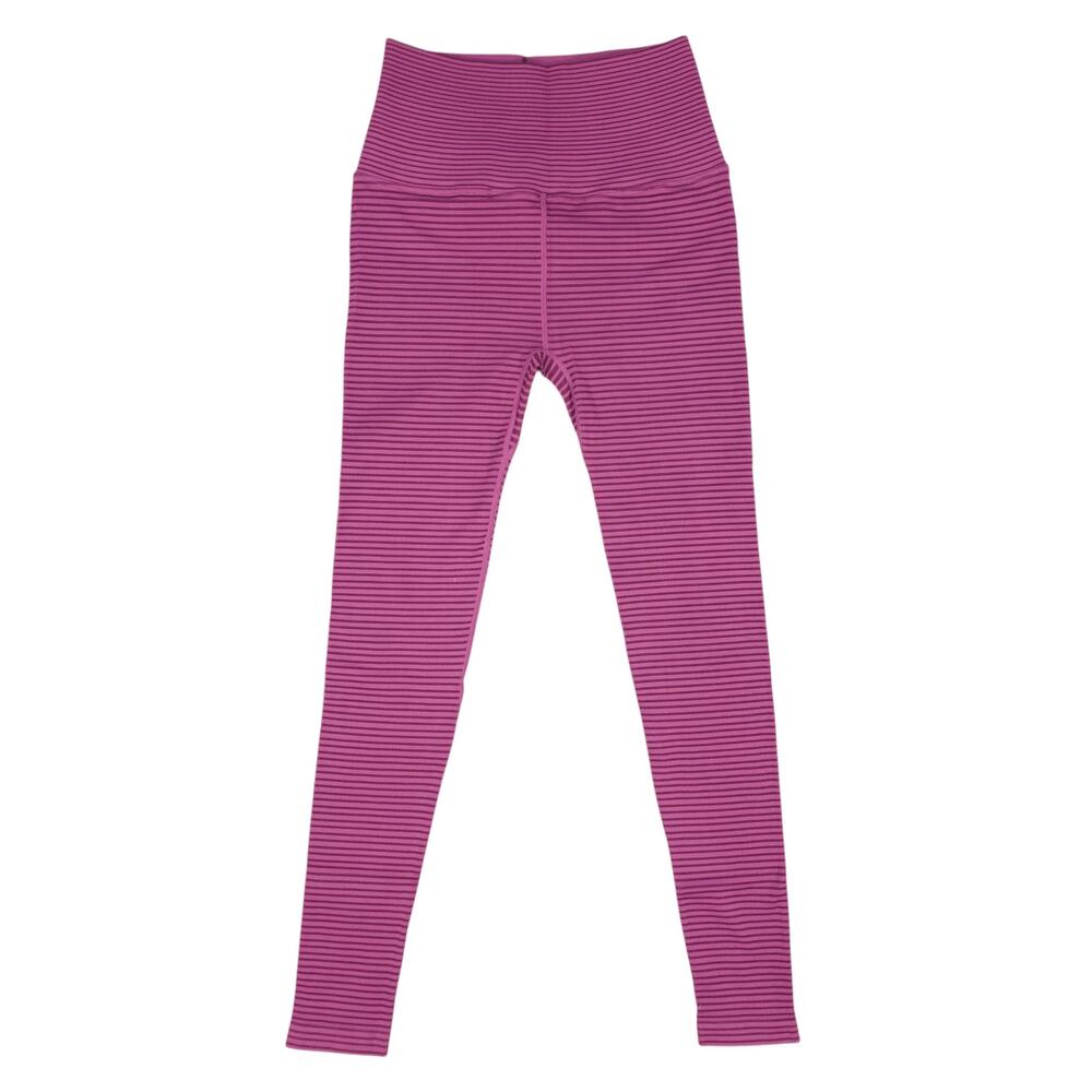 Spiritual Gangster Ananda Leggings Wildberry Purple Stripe Sz XS/S